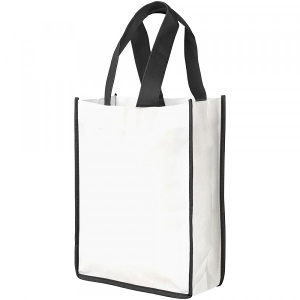 Small contrast non woven boodschappentas