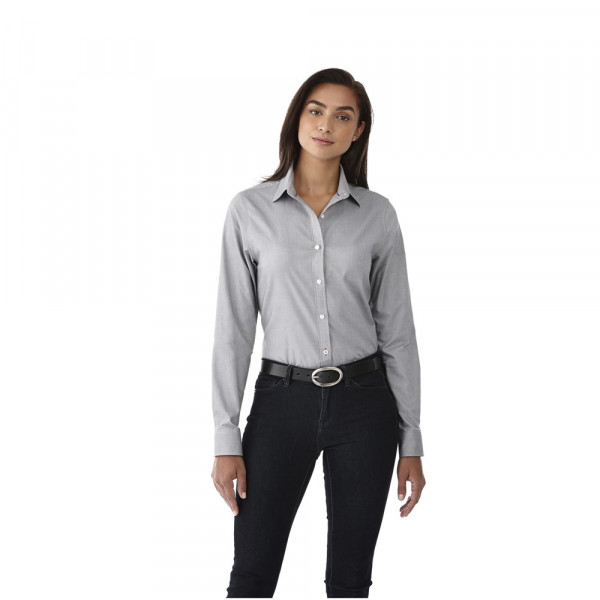 Vaillant oxford dames blouse met lange mouwen