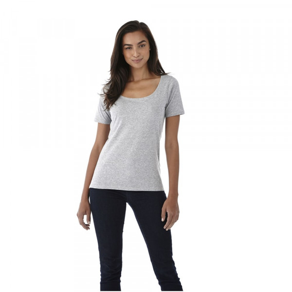 Bosey dames t-shirt met lage ronde hals en korte mouwen