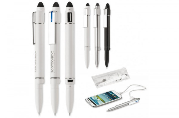 Balpen powerbank 4-in-1 550mAh & 4GB USB